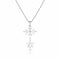 Dominique Cohen rose cut trillion diamonds grande cross,<br>an adjustable-length pendant necklace in 18k white gold <span class='visuallyhidden'>Call, text 323-404-2959 for shopping help.</span>